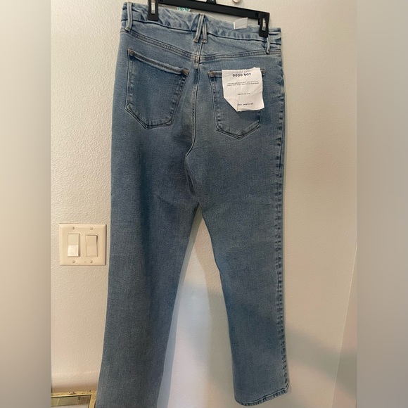 Good American Good Boy Good Hem Slit Jeans NWT - Picture 3 of 6